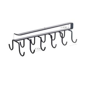 Organizador de tazas colgante para gabinete de cocina, montaje en pared, sin necesidad de taladrar, con recubrimiento en polvo, varios colores, tipo gancho - Product Image 3