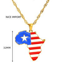 Collier avec pendentif goutte d'huile en acier titane, motif territoire du Honduras, bijoux créatifs et tendance pour hommes et femmes