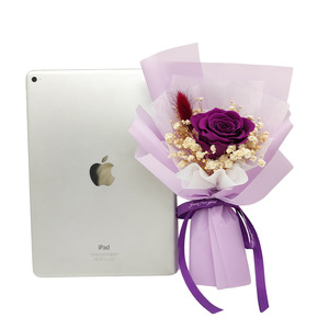 Cadeau de la Saint-Valentin pour petite amie : Coffret de roses en fleurs naturelles, Souvenir pour une vie éternelle, Bouquet de fleurs séchées - Product Image 6