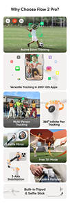 <span class=keywords><strong>Insta360</strong></span> <span class=keywords><strong>Flow</strong></span> 2 Pro / <span class=keywords><strong>Flow</strong></span> Pro Smartphone alimenté par l'IA avec suivi automatique du cardan, stabilisation 3 axes pour Android Iphone - Product Image 5