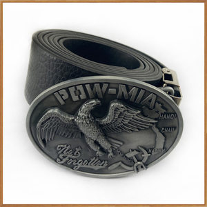 หัวเข็มขัดรูปไข่แบบตะวันตกสลักรูปนกอินทรีบินพร้อมสายรัดข้อเท้าสำหรับยุทธวิธี3D - Product Image 6