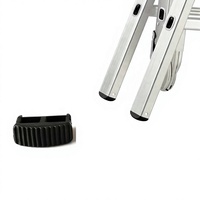 Échelle pliante moderne en alliage d'aluminium certifié CE 6063, marches antidérapantes, pieds évasés, capacité de charge de 150 kg, 12 marches, 12 pieds de hauteur extensible