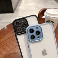 Étui de téléphone pour iPhone 14 Pro Max, style féminin de luxe, avec protection d'objectif d'appareil photo en faux diamant, dos en acrylique