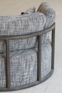 Set di Divani in Stile Nordico Moderno Japandi, Design Minimalista, Arredamento per Soggiorno, Comodo Divano a Tre Posti Imbottito in Quercia per Hotel - Product Image 5