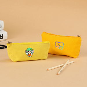 Mini borse per la spesa per cosmetici borse da viaggio in tela con cerniera per trucco da donna aperte piatte - Product Image 3