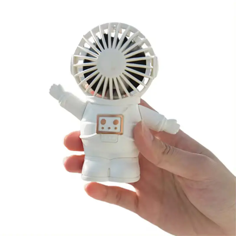 Miniventilador eléctrico de mano recargable por USB, ventilador de refrigeración de astronauta de color personalizado