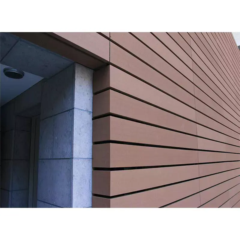 External wpc wall Cladding Great Outdoor Plastic Composite Garden Cladding Exterior Waterproof Fluted Wpc Wall Panel