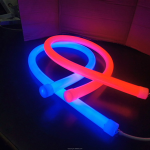 5M redondo <span class=keywords><strong>Led</strong></span> neón 40mm Multi colores 360 grados impermeable Flexible suave <span class=keywords><strong>manguera</strong></span> 24V silicona neón Flex tubo - Product Image 6