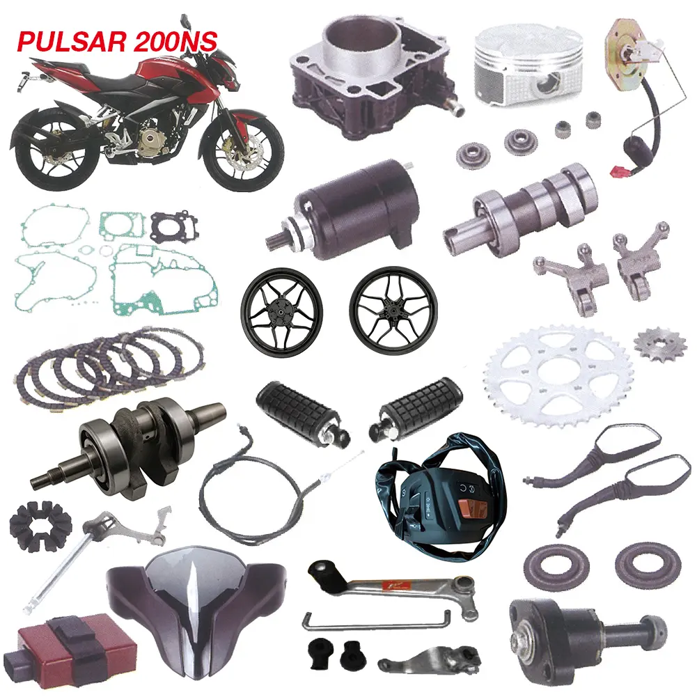 Pulsar 200ns 200 NS xe máy hoàn chỉnh nhựa bộ phận cơ thể chắn bùn phía trước và bên Bìa