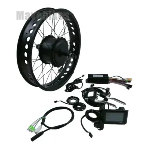 Ce approved popular 20 inch 26 inch 4.0 fat tire kit ebike front rear wheel 750w super power hub motor snow ebike conversion kit