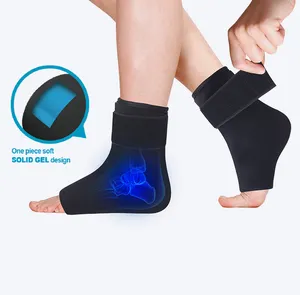 Envoltura de paquete de gel de hielo para tobillo de pie reutilizable para aliviar el dolor lesiones hinchazón terapia de compresa fría