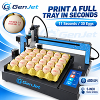 Machine de codage d'œufs de bureau GenJet, 30 œufs en 11 secondes avec écran tactile de 5 pouces pour la date d'expiration, le numéro de série et le logo