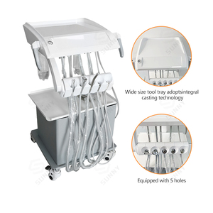 Carrito Dental Móvil con Compresor de Aire Incorporado, Unidad Dental Portátil para Uso en Clínicas Dentales Móviles - Product Image 4