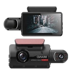 Caméra de tableau de bord à double objectif BRAND avec écran tactile de 3,0 pouces 165 °   Caméra de voiture WIFI à vision nocturne grand angle avec prise en charge de la carte MicroSD - Product Image 1