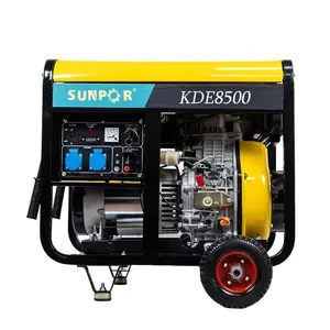 Sunpor Portable 7KW 220 Volt Diesel Generator Open Frame for Sale