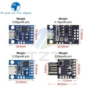 TINY85/<span class=keywords><strong>ATTINY85</strong></span> Digispark บอร์ดพัฒนาไมโครโมดูล <span class=keywords><strong>ATTINY85</strong></span>สำหรับ Arduino IIC <span class=keywords><strong>I2C</strong></span> USB สีน้ำเงินสีดำ - Product Image 2