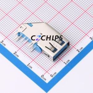 XUSF-0936-0312 USB Connector Bent Lead Through Hole Connector Type-A USB 3.0 Female Right Angle Insert - Product Image 2