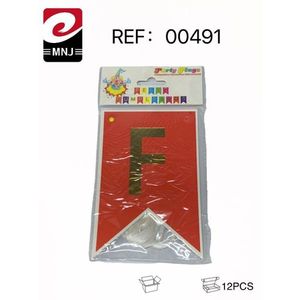 Party Banners Letter F Red 12Pcs For Birthday Decoration - Product Image 3