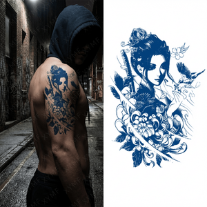 Long Lasting Plant Juice <strong>Tattoo</strong>, Waterproof Anti Friction, <strong>Vintage</strong> Totem Half Sleeve <strong>Tattoo</strong> for Male - Product Image 5