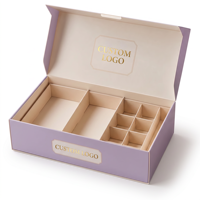 Boîte alimentaire en papier personnalisée, boîte cadeau en papier pour noix et bonbons avec compartiments séparateurs, boîte cadeau pliable, emballage magnétique pour aliments