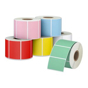 Etiquetas adhesivas térmicas rectangulares de colores, rollos de codificación de colores surtidos de <span class=keywords><strong>2x1</strong></span> pulgadas, laminación brillante impermeable de uso exprés - Product Image 2