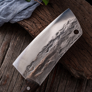 Cuchillo de Cocina de Acero Inoxidable VG10 Forjado a Mano, Estilo Chino Antiguo, Mango de Madera con Resina y Patrón Martillado, Cuchillo de Cocina para Damas - Product Image 2