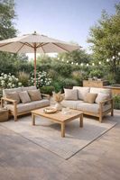 Ensemble de canapés d'extérieur pour villa - Meubles en aluminium durables et écologiques au design postmoderne pour jardin, patio et cour