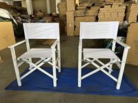 HE-1334, chaises de jardin pliantes en aluminium portables avec chaises de maquillage de plage pliables