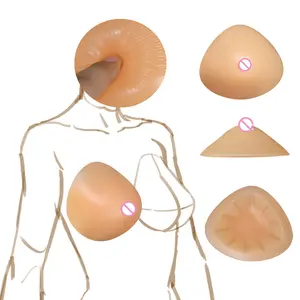 Fake Breast Prosthesis One Piece Breast Pads Silicone Breast Forms Lightweight for Mastectomy Boobs Concave Tits Bra Pad Cosplay