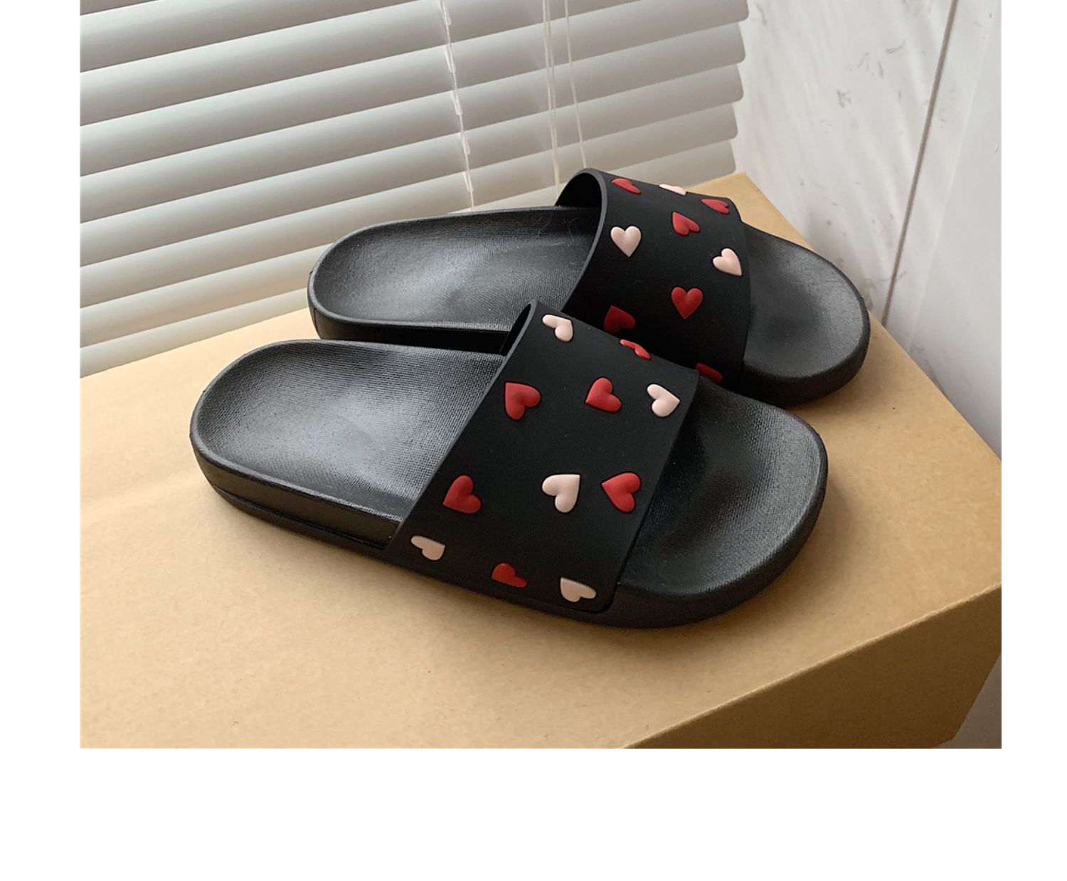 Korean Style Love Slippers Women Summer Indoor Outdoor Soft Sole Beach Slides Shoes