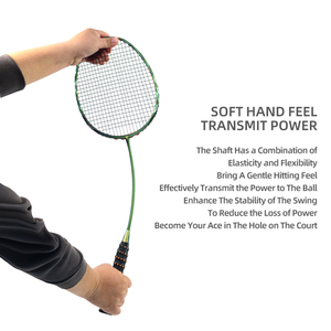 Nouvelle Arrivée Raquette <span class=keywords><strong>de</strong></span> <span class=keywords><strong>Badminton</strong></span> 5U Ultra Légère 100% Carbone avec Amortisseur <span class=keywords><strong>de</strong></span> Chocs et Tige Haute Résistance pour Compétition Adulte Homme Femme - Product Image 5