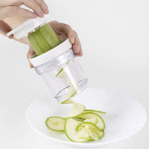 Low MOQ Conventional Interchangeable Handheld Curly <b>Tomato</b> Household Hand Tool Stainless Steel Spiral Vegetable Slicer - Product Image 1
