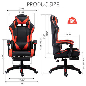 <span class=keywords><strong>Silla</strong></span> para videojuegos con reposapiés, respaldo alto, <span class=keywords><strong>silla</strong></span> para videojuegos con reposacabezas, soporte Lumbar, altura ajustable, giratoria, <span class=keywords><strong>silla</strong></span> para ordenador - Product Image 6