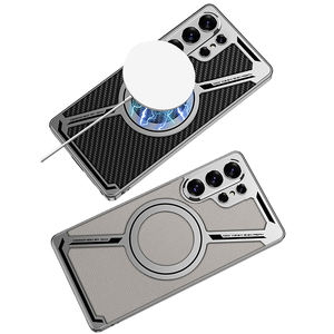 Funda Magnética con Anillo para Carga Inalámbrica GKK Lucky PU Electroplate para S26/S25/S24/S23 Ultra, Resistente a Impactos - Product Image 3