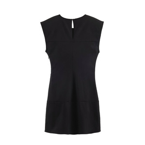 Vestido Mini sin Mangas Personalizado para Mujer, Verano 2026, con Detalle de Botón Tipo Nudo de Rana, Corte Ajustado, Vestido Corto OEM por Fábrica China - Product Image 2