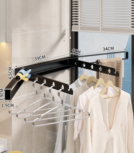 <span class=keywords><strong>Séchoir</strong></span> <span class=keywords><strong>à</strong></span> serviettes mural pliable et <span class=keywords><strong>rétractable</strong></span> Cintres pour balcon Sèche-<span class=keywords><strong>linge</strong></span> pliable - Product Image 1