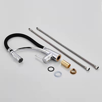 Robinet de cuisine moderne flexible en alliage de silicone extractible, rotation à 360 degrés, double jet, mitigeur d'évier pour projets d'appartements