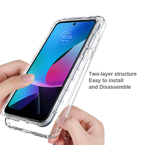 Étui de téléphone pour Motorola <span class=keywords><strong>Moto</strong></span> G Play <span class=keywords><strong>2023</strong></span>, personnalisé, tendance, écologique, transparent, anti-chute, résistant aux chocs, TPU+PC - Product Image 2