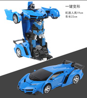Coche Robot Transformable RC 2.4G, Robot Inteligente con Deformación de un Clic, Escala 1:18, Coche de Control Remoto Transformable