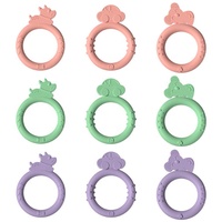 Anneau de dentition pour bébé en silicone de qualité alimentaire sans BPA Formes d'animaux personnalisées pour une dentition sûre et un jeu sensoriel