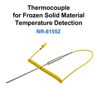 Termopar duradero para detección de temperatura de materiales sólidos congelados, sonda de termopar portátil para superficies con revestimiento flexible