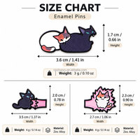 Broche en acrylique en gros, motif chat double câlinant, mignon, noir, calico, dessin animé, pour décoration de sac Ita, sac à dos, cadeau d'amitié