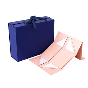 마그네틱 뚜껑이있는 고급 접이식 선물 상자 자석 선물 상자 도매 자석 상자 포장