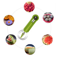 3-in-1 multifunctioneel, milieuvriendelijk, duurzaam roestvrijstalen fruitmes, snijmes, fruitslepel, fruit snijgereedschapset