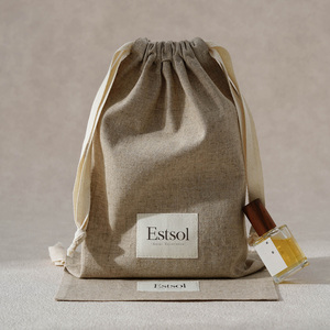 Sacchetti in Lino con Cordoncino Personalizzati con Logo Estsol per Regali, Abbigliamento, Confezioni di Lusso Resistenti alla Polvere - Product Image 5