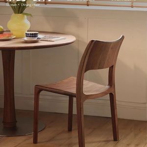 Silla de Comedor de Madera Maciza de Fresno y Nogal con Unión de Mortaja y Espiga para Sala de Estar y Comedor - Product Image 4