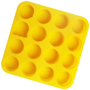 Emoji <b>Silicone</b> Cake Mold 16 Cavities Round Face Expressions For Chocolate Pudding Mousse <b>Baking</b> Tools - Product Image 4