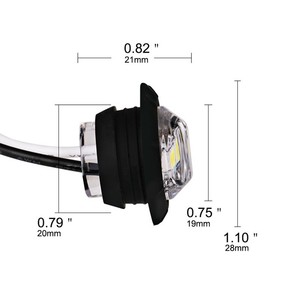 Feu de position latéral 3 LED 12V ambre rond pour camion, voiture, fourgonnette – Amélioration et rétrofit - Product Image 4