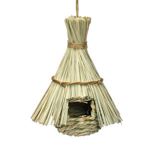 Wren Nest Fiber Bird Hideaway Sparrow House tessuto a mano piccole case per <span class=keywords><strong>uccelli</strong></span> appese colibrì Nesting Chickadee House per fringuello - Product Image 2