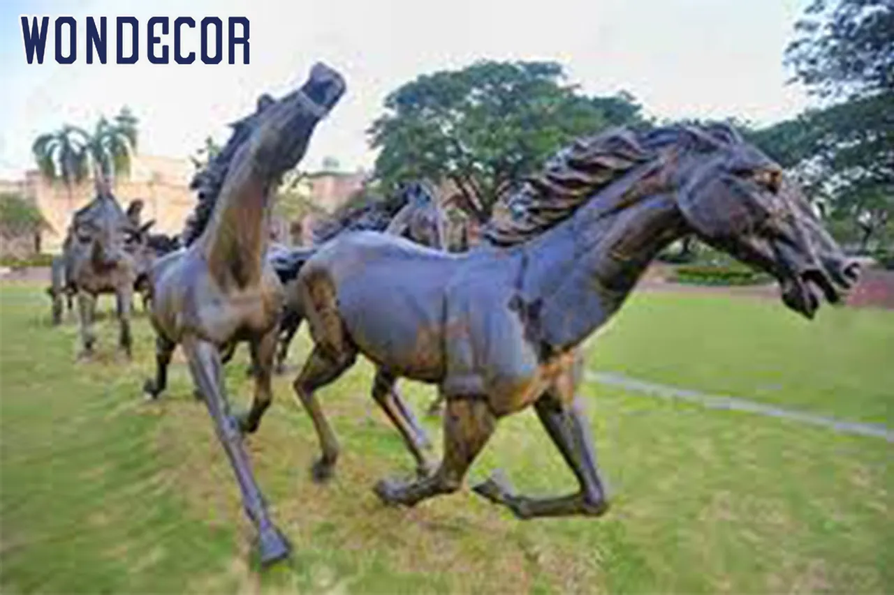 2021 Custom Decoration Home Garden Art Life Size Statue Outdoor Metal Large Copper Brass Bronze Horse Sculpture